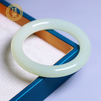 珪宝和田玉黄玉美人条手镯58.2mm
