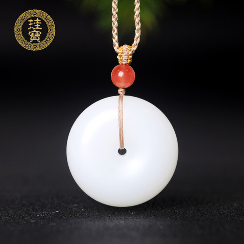 珪宝和田羊脂玉平安扣直径约30mm