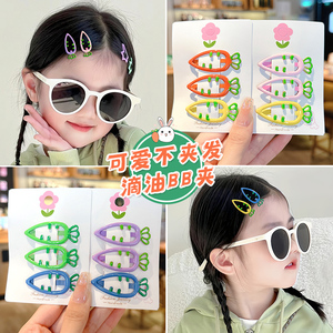 可爱胡萝卜发夹后脑勺儿童碎发bb夹女童侧边刘海2024新款女孩发卡