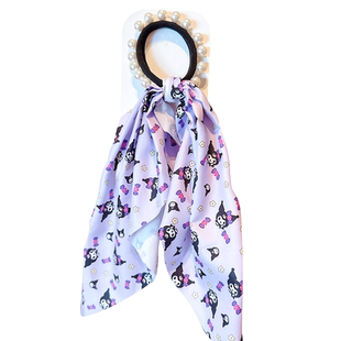 儿童头绳珍珠飘带编发皮筋女童发饰扎头发绳小女孩碎花发圈