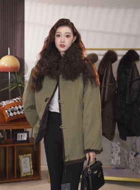 【专柜皮草大上新】秋冬上新一衣两穿派克服休闲宽松韩版冬季外套