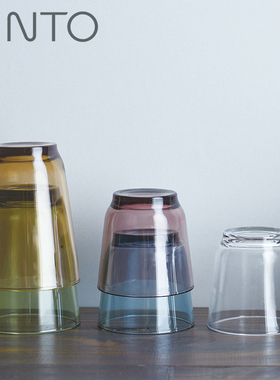 KINTO HIBI彩色玻璃杯 咖啡杯啤酒杯牛奶杯冷水杯果汁杯纯色350ml