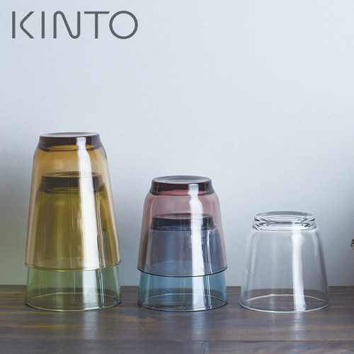 KINTO彩色玻璃杯牛奶冷水果汁