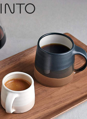 日本KINTO SCS陶瓷马克杯 渐变拼色挂耳咖啡杯水杯 手工重叠釉色