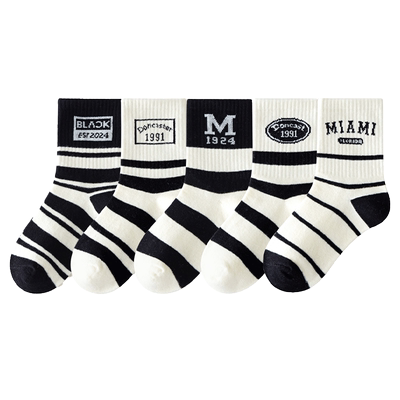 男童袜子青少年春秋防臭中筒袜