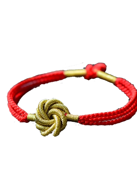 手工编织曼陀罗结红绳手链饰品