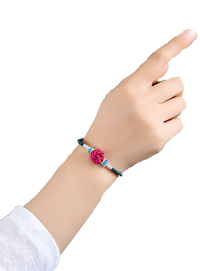 手工编织曼陀罗编绳手链花开富贵