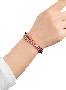 简约端午节五彩手链成人婴儿童