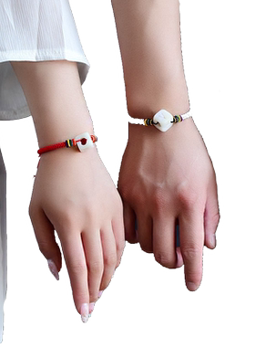 玲珑骰子安红豆红绳手链