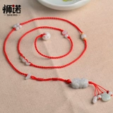 Оберег на день рождения, браслет из красной нити подходит для мужчин и женщин, изумрудный шнурок на талию, ремень, ювелирное украшение, подарок на день рождения