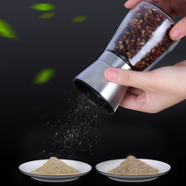 胡椒研磨器手动家用304不锈钢现磨黑胡椒粒磨胡椒粉压花椒研磨瓶