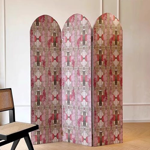 美式布艺玄关折叠移动屏风屏风
