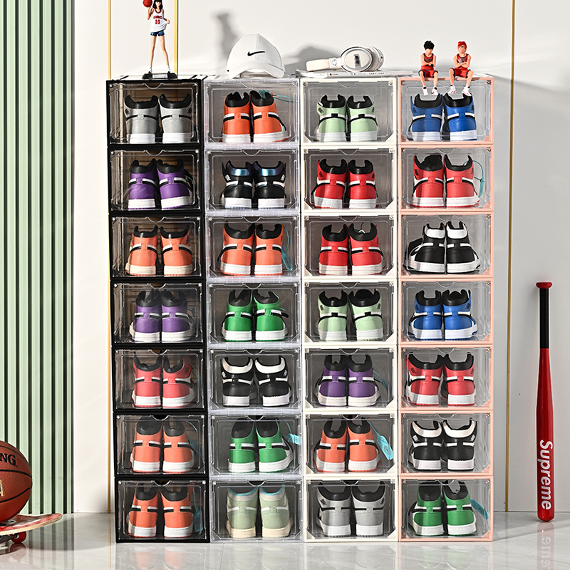 迪迪龙鞋盒磁吸可层叠透明硬塑料