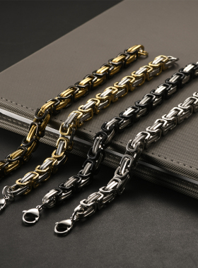 欧美钛钢男士配饰朋克风手环