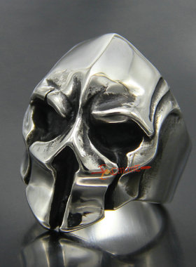 男士面具骷髅头朋克风钛钢戒指