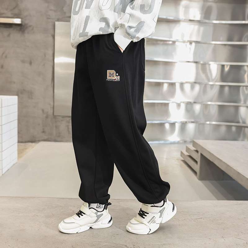 胖童装男童加肥加大运动裤2026春季新款时尚收口卫裤大童裤子女