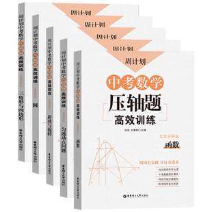 周计划中考数学压轴题高效训练 函数圆匀速动点问题三角形与四边形折叠与旋转 初三九年级中考数学专项训练书题库知识大全正版书籍