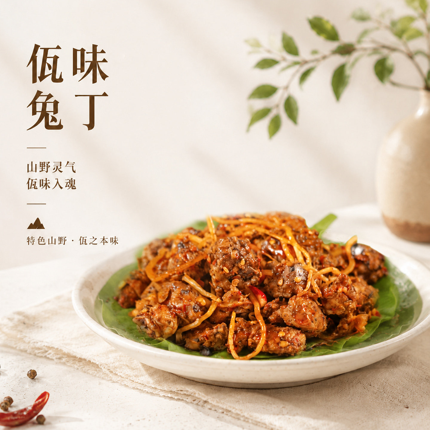 【新品】肖三婆佤味兔丁佤族特色美食苤菜根麻辣兔丁休闲即食零食
