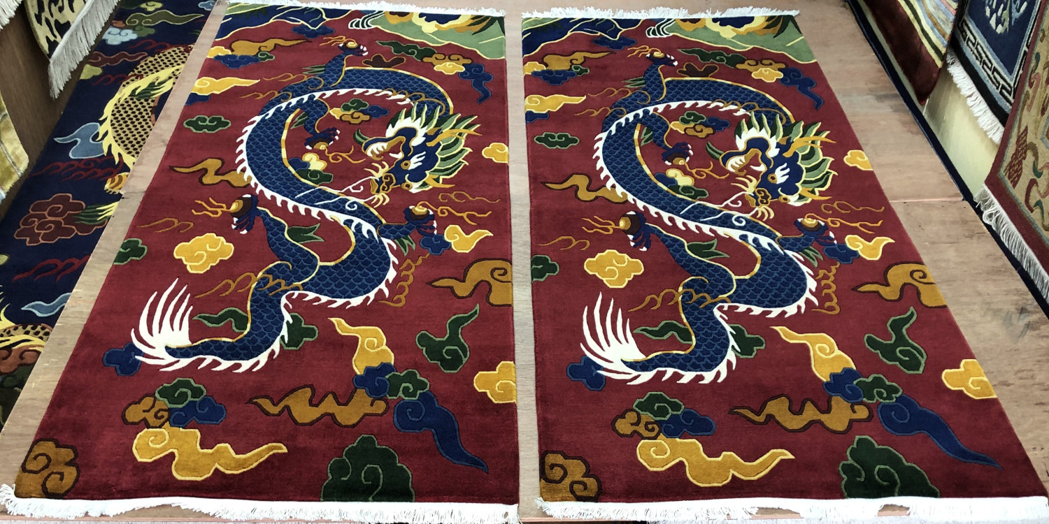 器世界尼泊尔纯手工羊毛对地毯直邮藏族120织卧室客厅家用客厅毯2