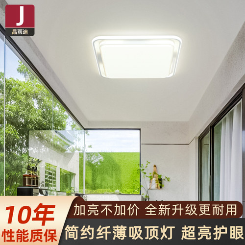 2026新款简约风阳台灯防蚊虫超亮农村自建房走廊过道灯户外吸顶灯
