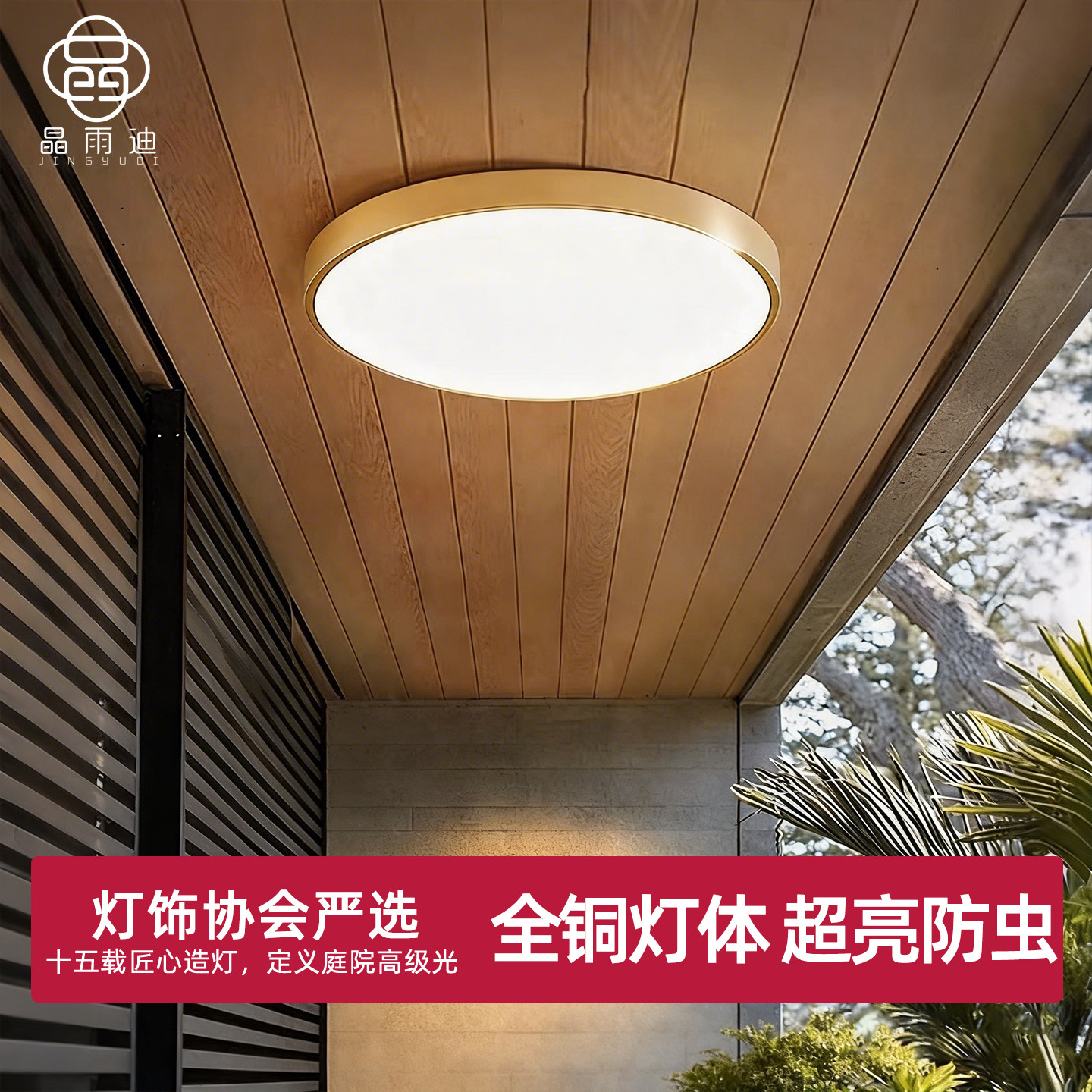 户外吸顶灯led超亮人体感应灯别墅阳台灯室外防水室外屋檐照明灯