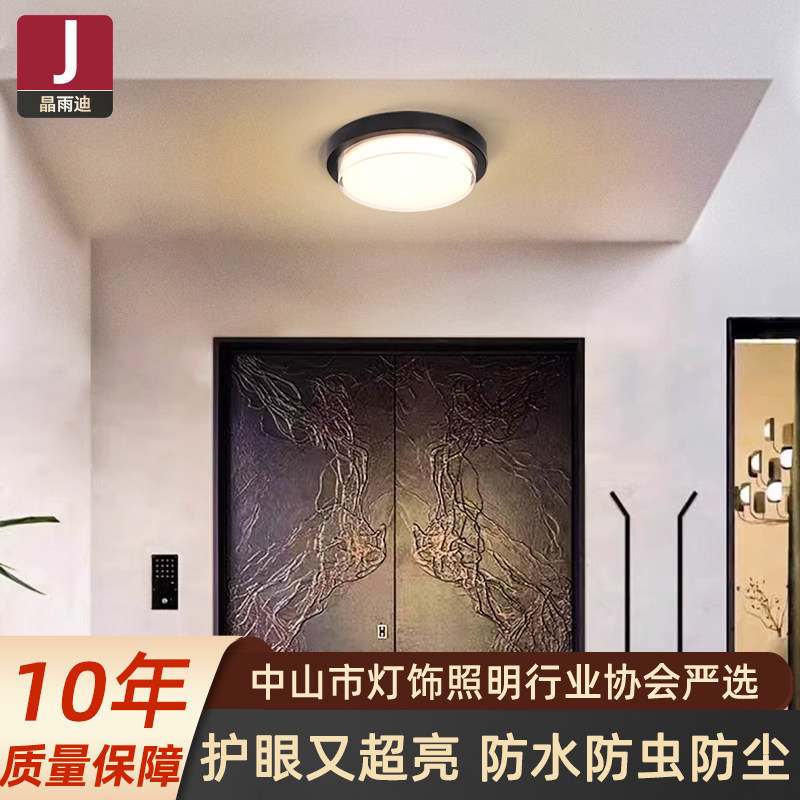 别墅大门口吸顶灯户外防水防虫室外阳台庭院凉亭顶灯门口入户门灯 - 实物图