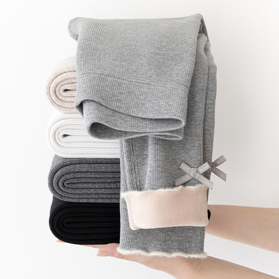 女童打底裤加绒冬季外穿