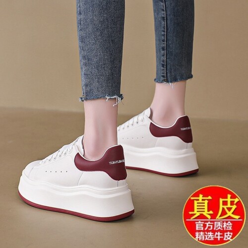 真皮厚底小白鞋运动鞋板鞋休闲鞋