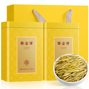 安吉黄金芽奶白绿茶叶特级明前2025新茶年货礼盒春茶嫩芽125g*2罐