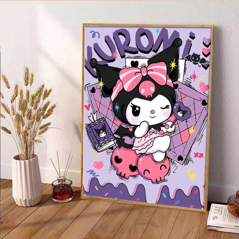 卡通动漫钻石画2026新款卧室点贴砖十字绣库洛米儿童手工5d钻石绣,居家布艺,钻石绣,淘宝优惠券,粉丝福利购,淘宝优惠卷