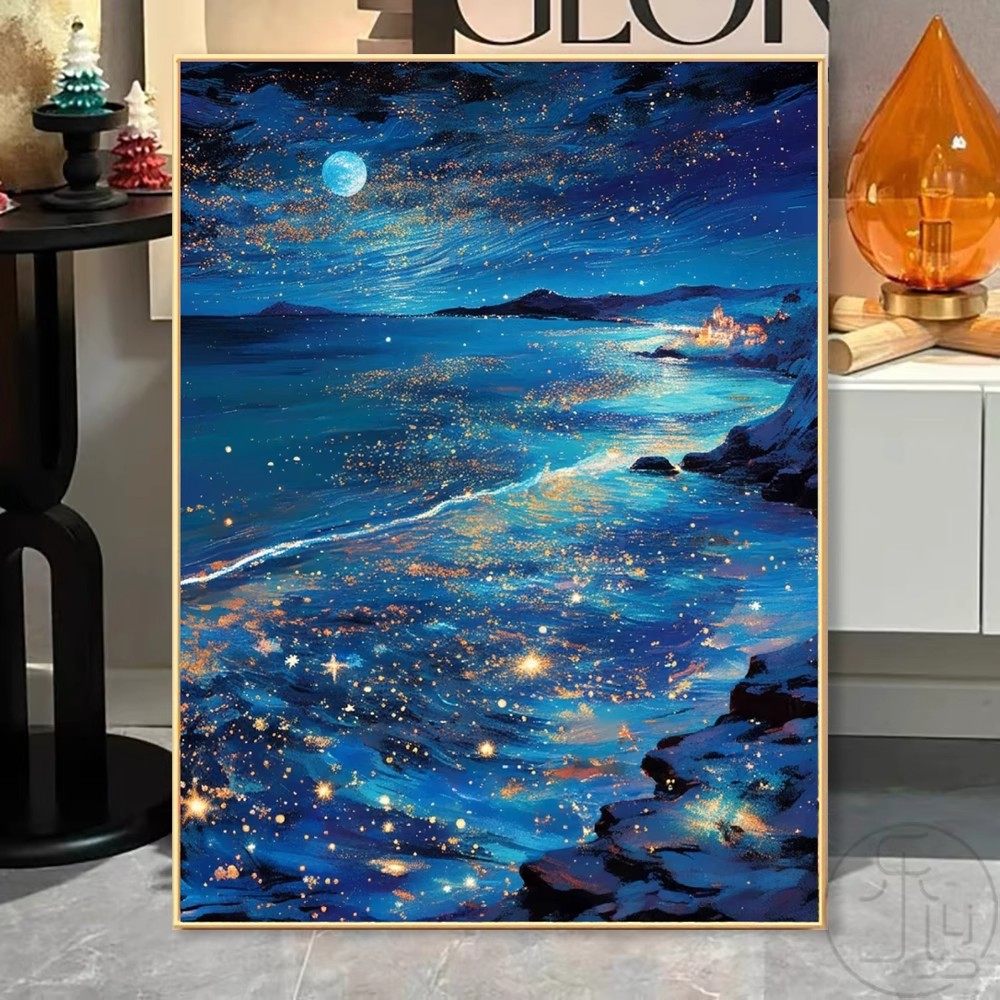 2025新款钻石画满钻星辰大海手工贴钻十字绣客厅卧室高颜值星空,居家布艺,钻石绣,淘宝优惠券,粉丝福利购,淘宝优惠卷