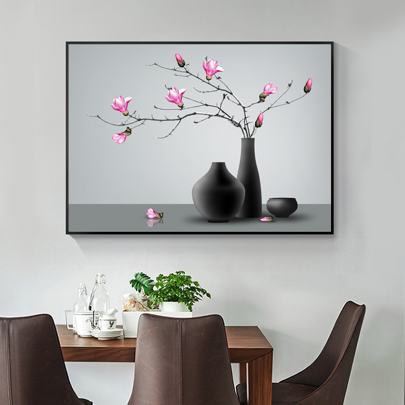 餐厅钻石画2025新款客厅玉兰中式十字绣现代简约手工钻石绣水晶5d