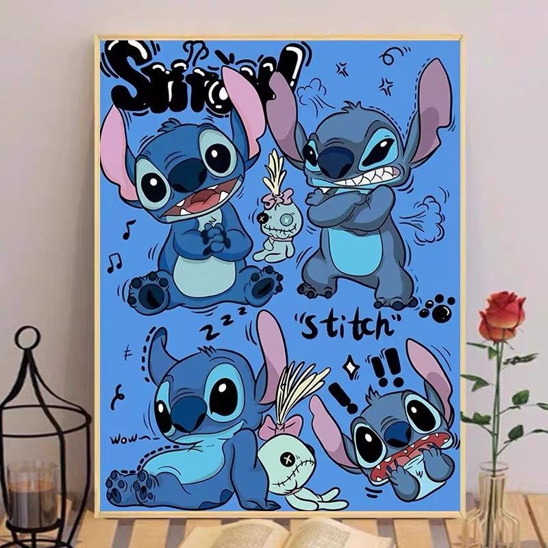 卡通史迪仔钻石绣手工DIY动漫主题装饰钻石画2026新款满钻十字绣,居家布艺,钻石绣,淘宝优惠券,粉丝福利购,淘宝优惠卷