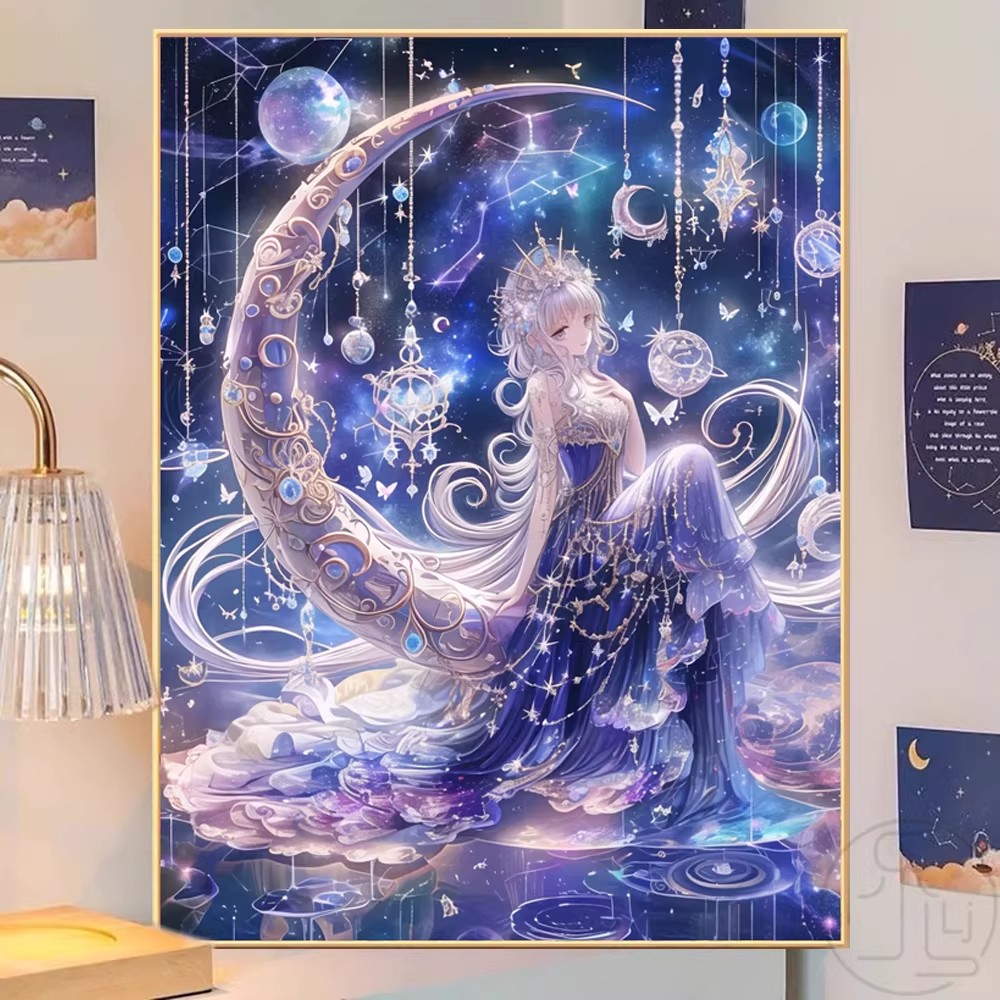 梦幻女孩钻石绣DIY手工满钻少女风装饰钻石画2026新款卧室学生5d