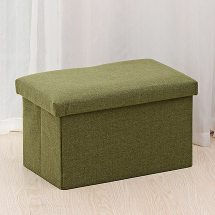 大号可坐人棉麻收纳凳 沙发凳 换鞋凳布艺折叠储物凳 玩具收纳箱