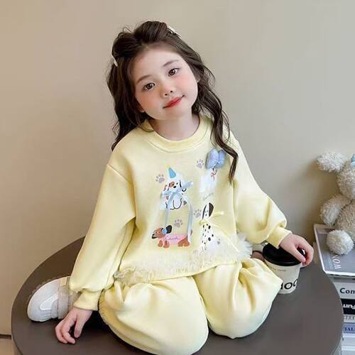 女童秋装套装新款2026儿