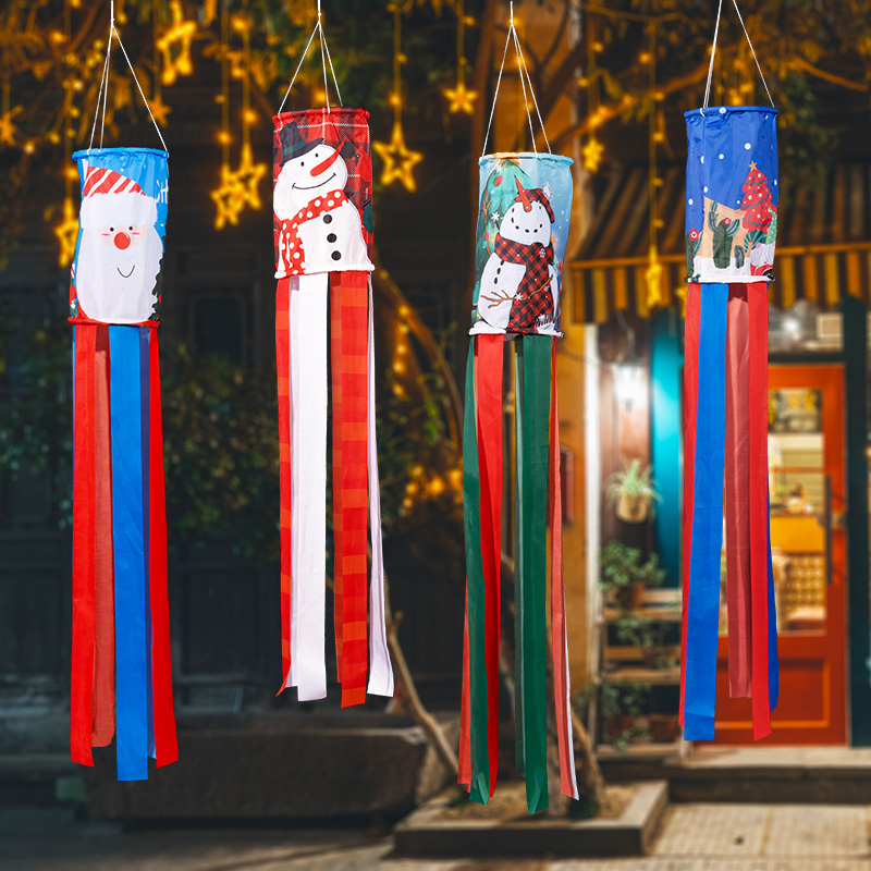 圣诞节装扮卡通风筒旗