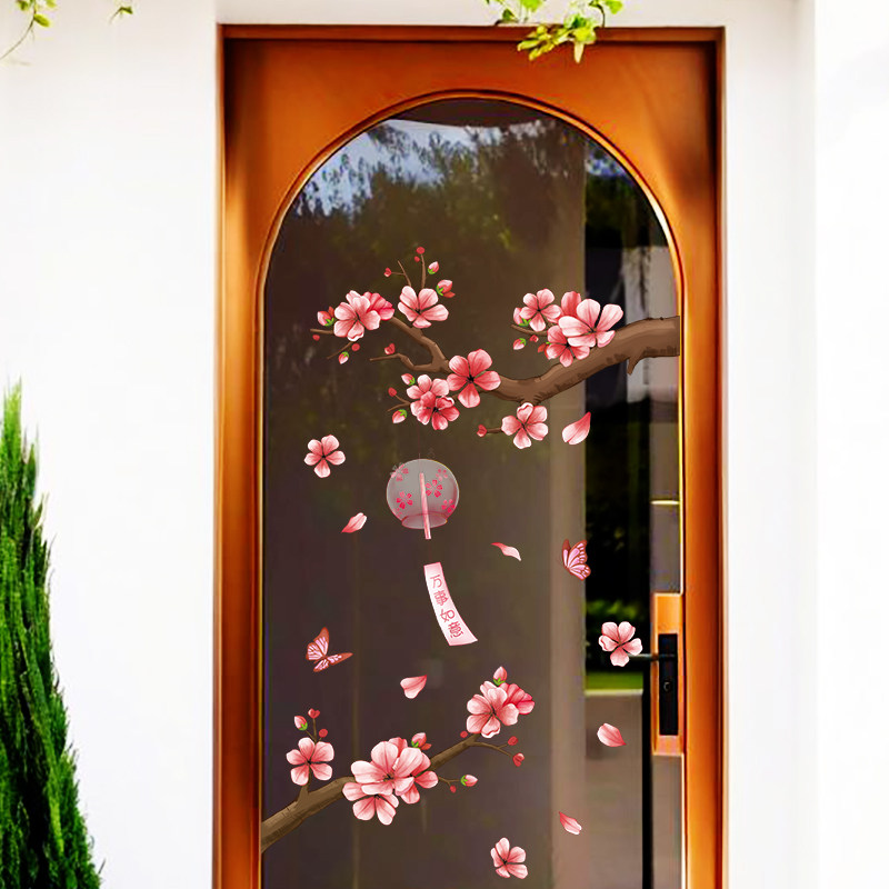 桃枝风铃UV贴纸,家居饰品,软装墙贴,淘宝优惠券,粉丝福利购,淘宝优惠卷