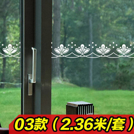 橱窗玻璃贴纸商场酒店门店装饰窗花蕾丝花边剪影镜子贴画腰线墙贴