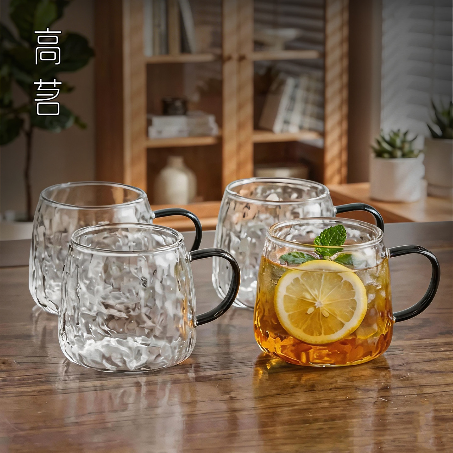 柠檬冷水壶专用凉水杯玻璃耐高温图片
