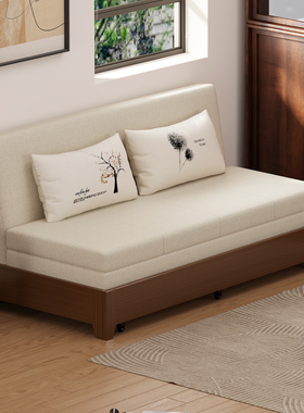 实木简易沙发床多功能折叠两用 小户型单人沙发床办公室2026新款