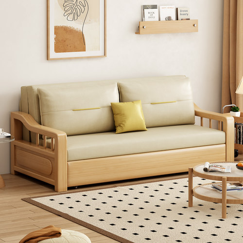 2025新款沙发床实木电动北欧简约