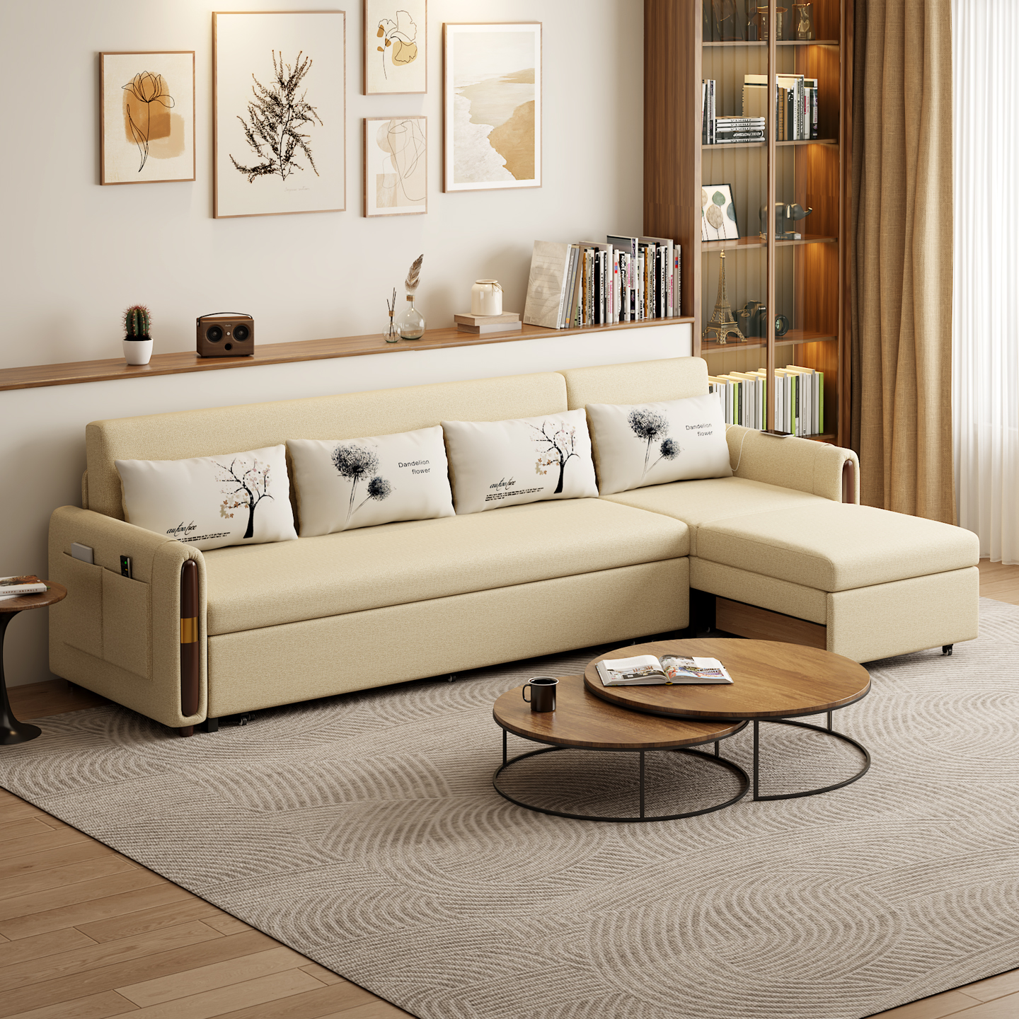 可折叠两用客厅双人小户型沙发床