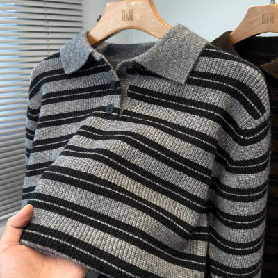 翻领毛衣男款2025新款