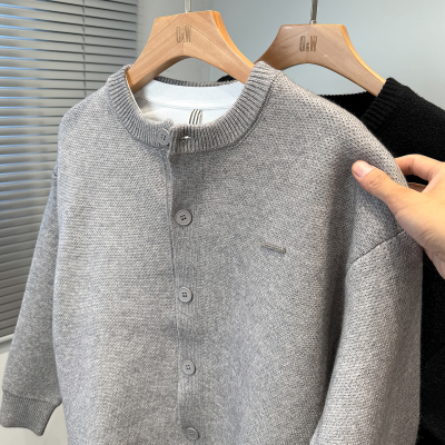 韩版宽松开衫男针织衫秋冬季