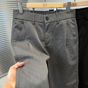 高端超柔牛奶丝休闲裤男款2025新款秋冬季青年宽松型直筒裤子垂感