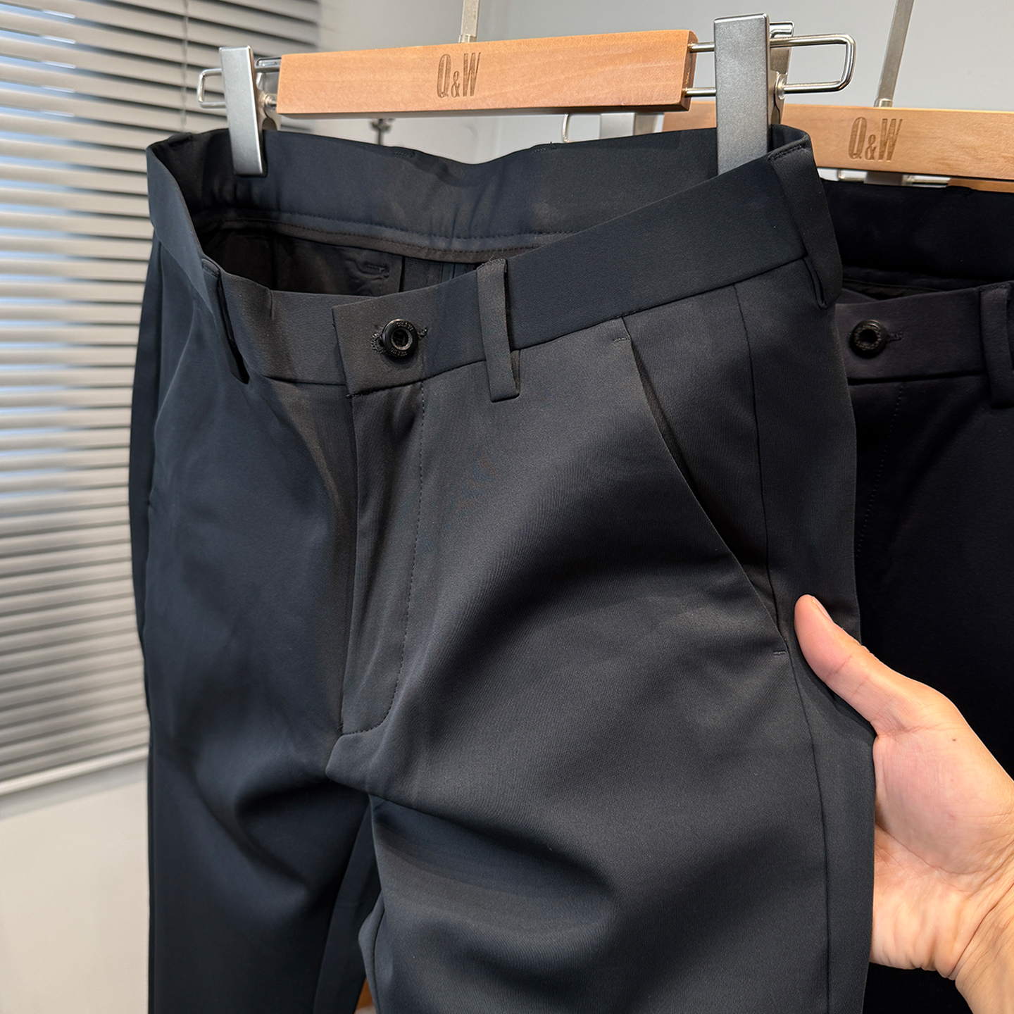 四面弹商务休闲裤男加绒加厚