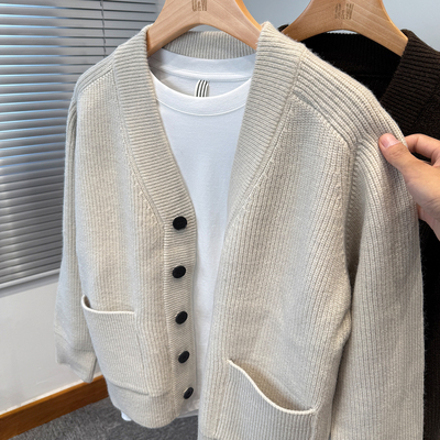 爆款开衫男针织衫秋冬季