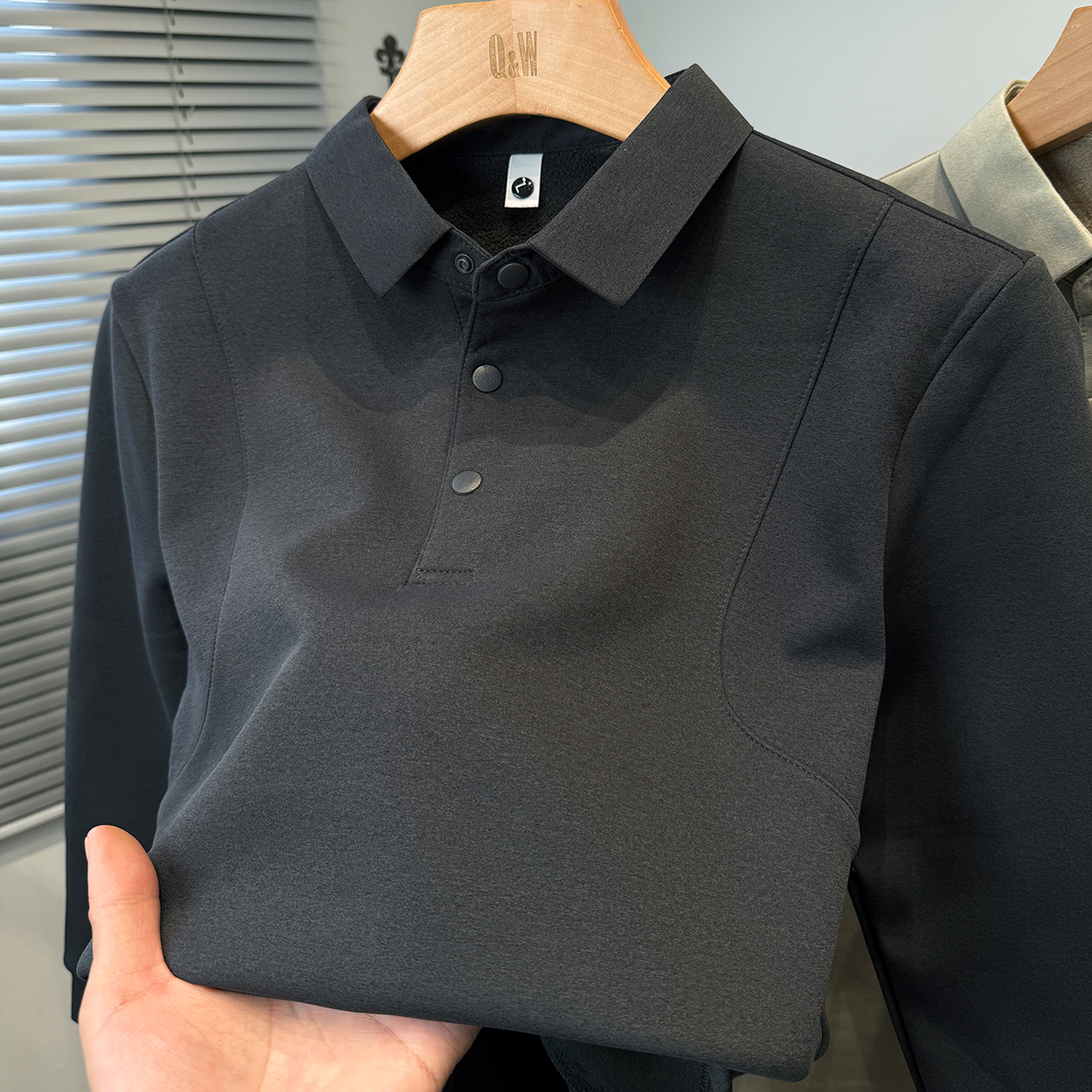 运动休闲t恤男长袖加绒加厚