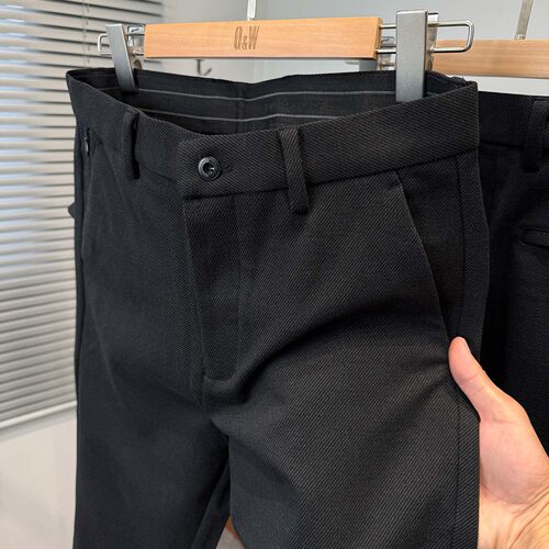 含绵羊毛商务休闲裤男加绒加厚